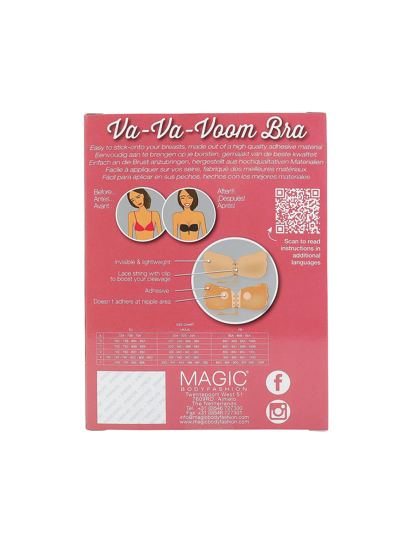 MAGIC BODYFASHION | Va-Va-Voom Klebe-Push Up (Latte) | beige